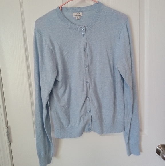 J.Crew Classic Cardigan Blue Size Large - Picture 6 of 6